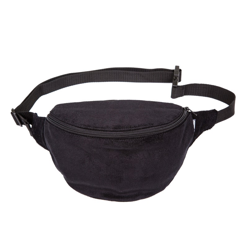Belly bag Cord fine black Belt bag black Cord Hip Bag Etsy