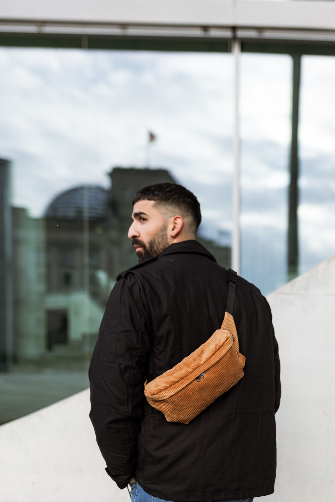 Fanny Pack Large Corduroy Women Men Unisex Hipbag Crossbody Bag