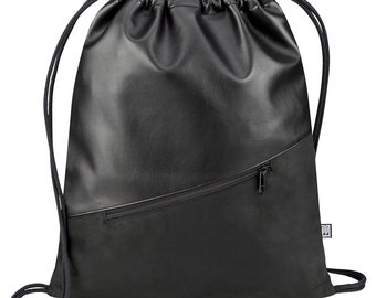 Gym bag | diagonal | Women &| Artificial leather black / artificial suede black | Gymbag | Backpack | Sports bags