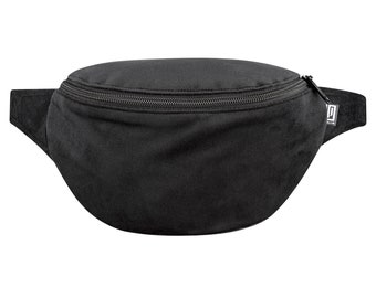 Bum bag velvet black classic women men unisex hip bag crossbody bag fanny pack