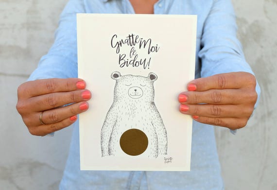 Affichette Carte A Gratter Annonce Grossesse Futur Papa Je Etsy