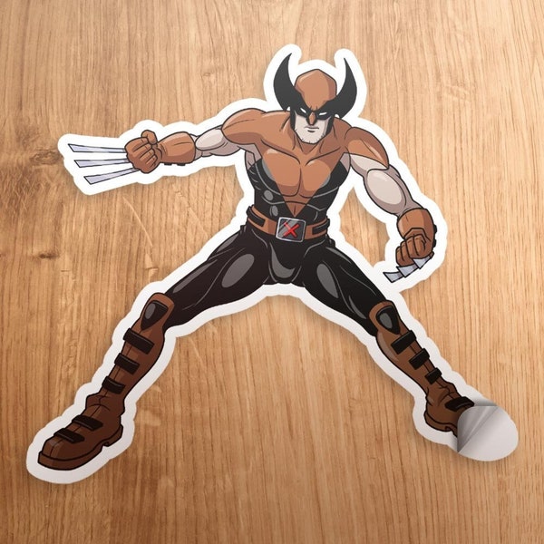 Logan Wolverine X-Men Evolution Mutant Superhero Comic Book 3" Die-Cut Glossy Vinyl Sticker