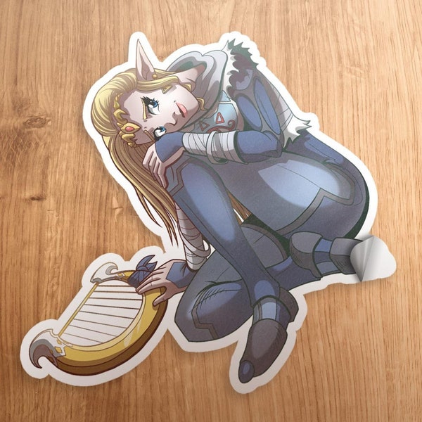 Secret Identity Sheik Princess Zelda Sheikah Ocarina of Time 3" Die-Cut Glossy Vinyl Sticker