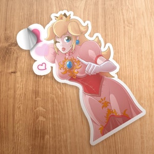 Sweet Princess Peach von Super Mario Toadstool 3" Die-Cut Glossy Vinyl Sticker