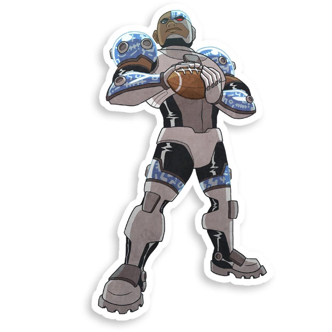 Cyborg Victor Stone Teen Titans Superhero Football 3 - Etsy