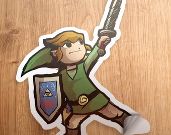 The Legend of Zelda Wind Waker Toon Link Hero from Nintendo 3” Glossy Vinyl Sticker