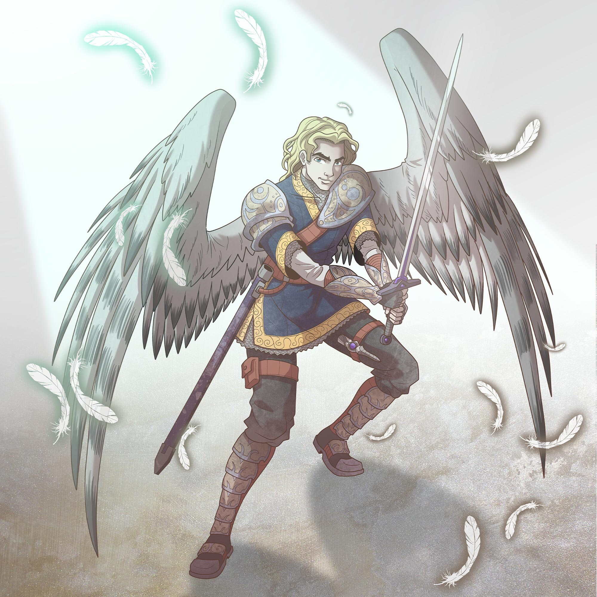 Angelic Warrior Arch Angel Swordsman From Heaven With Wings Etsy Angelic Warrior Arch Angel Swordsman From Heaven With Wings Etsy