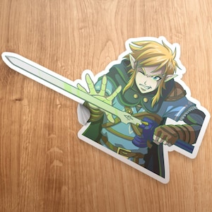 Legend of Zelda Link&#39;s Triforce of Courage Breath of the Wild 3&quot; Die-Cut Glossy Vinyl Sticker