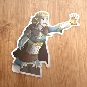 Princess Zelda’s Triforce of Wisdom Breath of the Wild Autocollant en vinyle brillant 3 » Die-Cut