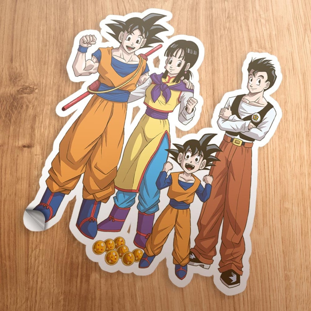 Dragon Ball Z Super Family Goku Chi-Chi Gohan Goten Anime 3 - Etsy México