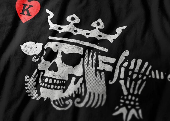 Suicide King of Hearts T-shirt - Etsy