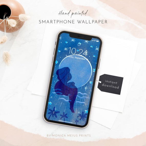 Blue Iphone Wallpapermoon Woman Smartphone Wallpapermoon & - Etsy Australia Blue Iphone Wallpapermoon Woman Smartphone Wallpapermoon & - Etsy Australia