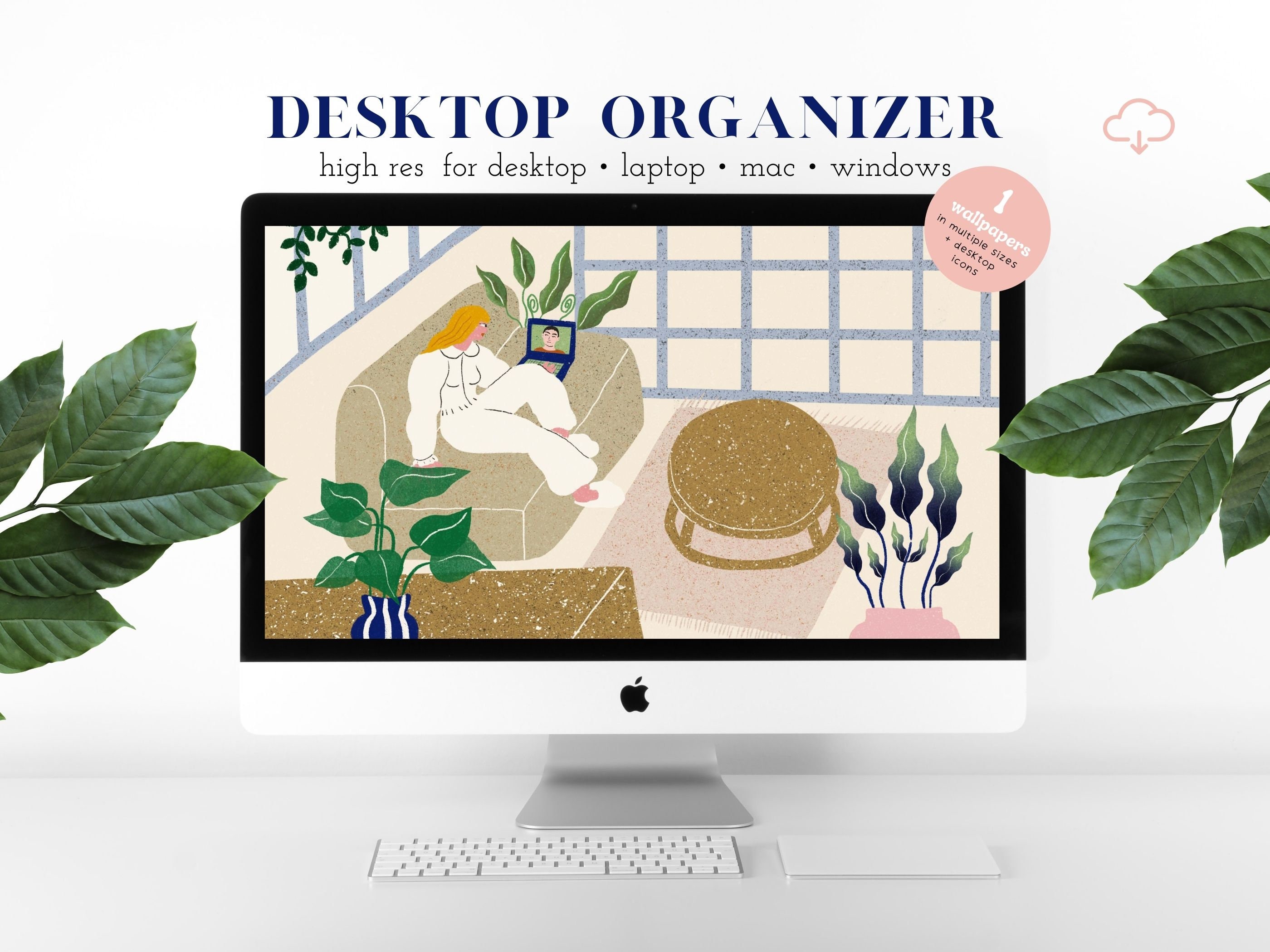 Creative Desktop Wallpaper Organizer, MacBook Folder Icons, Mac Windows ...