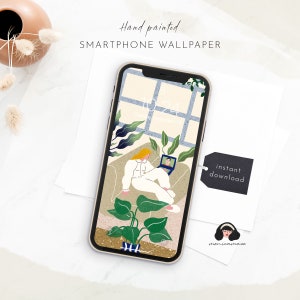 Modern Home iPhone Wallpaper, hand drawn Wallpaper,  phone background, Mobile Phone Wallpaper, iPhone background,Lock screen wallpaper