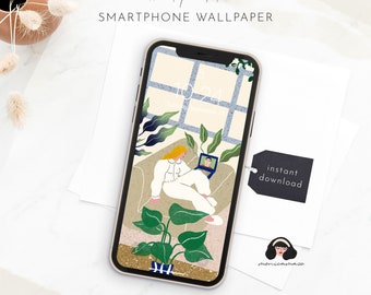 Fondo de pantalla de iPhone de casa moderna, fondo de pantalla dibujado a mano, fondo de teléfono, fondo de pantalla de teléfono móvil, fondo de iPhone, fondo de pantalla de bloqueo