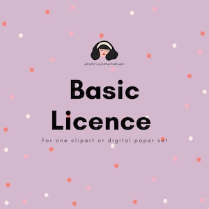 MonicaMaze Basic Commercial Use License - Basic Commercial License - One Clipart Set - Digital Downloads