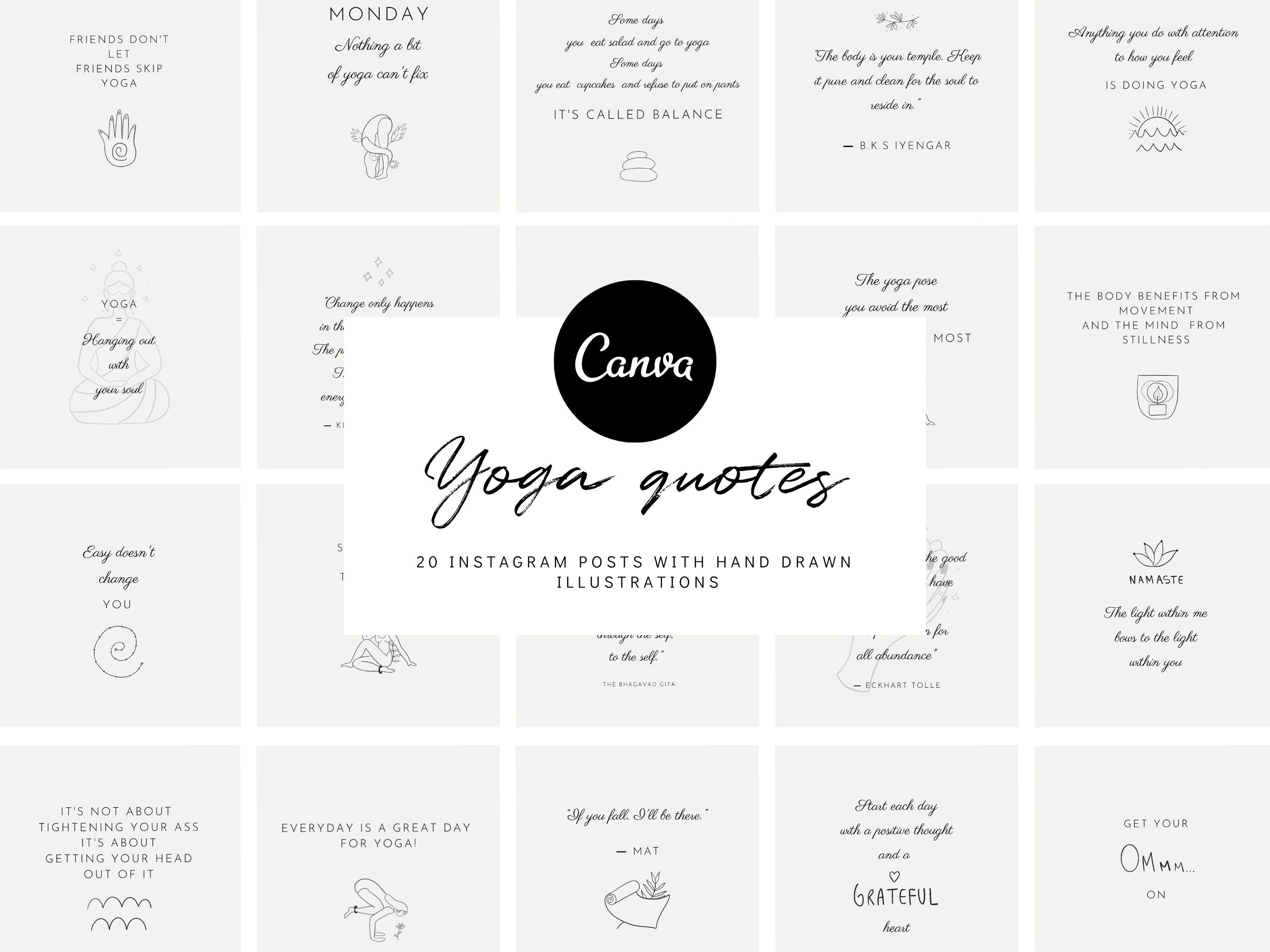 Yoga Instagram Post Templates | Mindfulness & Meditation Instagram ...