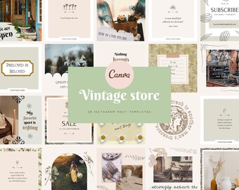 Vintage Instagram Post Vorlagen | Bauernhaus Instagram Vorlagen | Canva Templates | Vorlagen für Instagram | Instagram Posts & Zitate