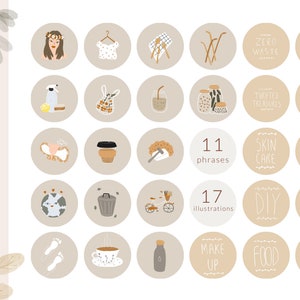 Zero Waste Instagram Story Highlight Covers - GREY eco friendly - 28 hand drawn ethical icons-Bonus Customizable Transparent PNG Icon Files image 5