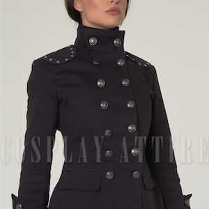 Women's Steampunk Military Jacket Top MSP