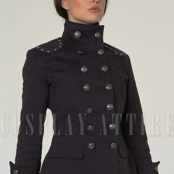 Veste militaire Steampunk pour femme, haut MSP