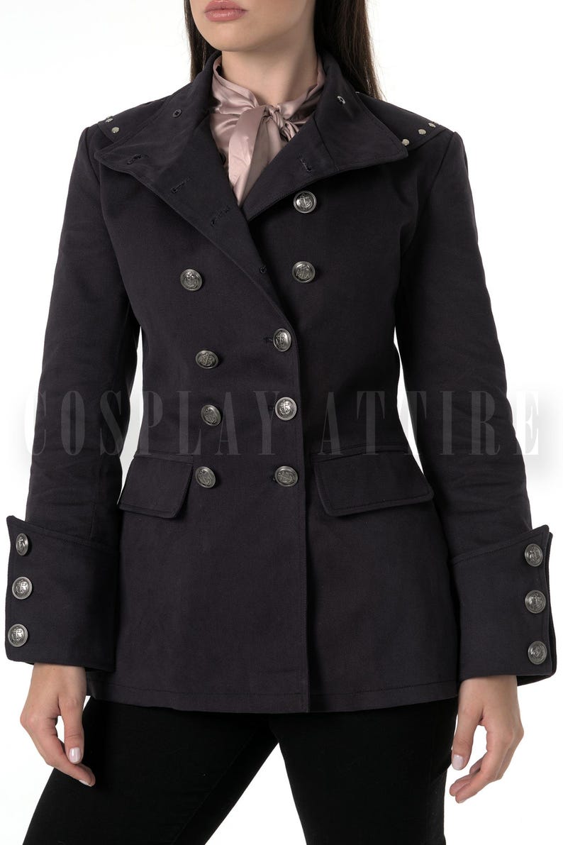 Chaqueta militar steampunk para mujer MSP imagen 3