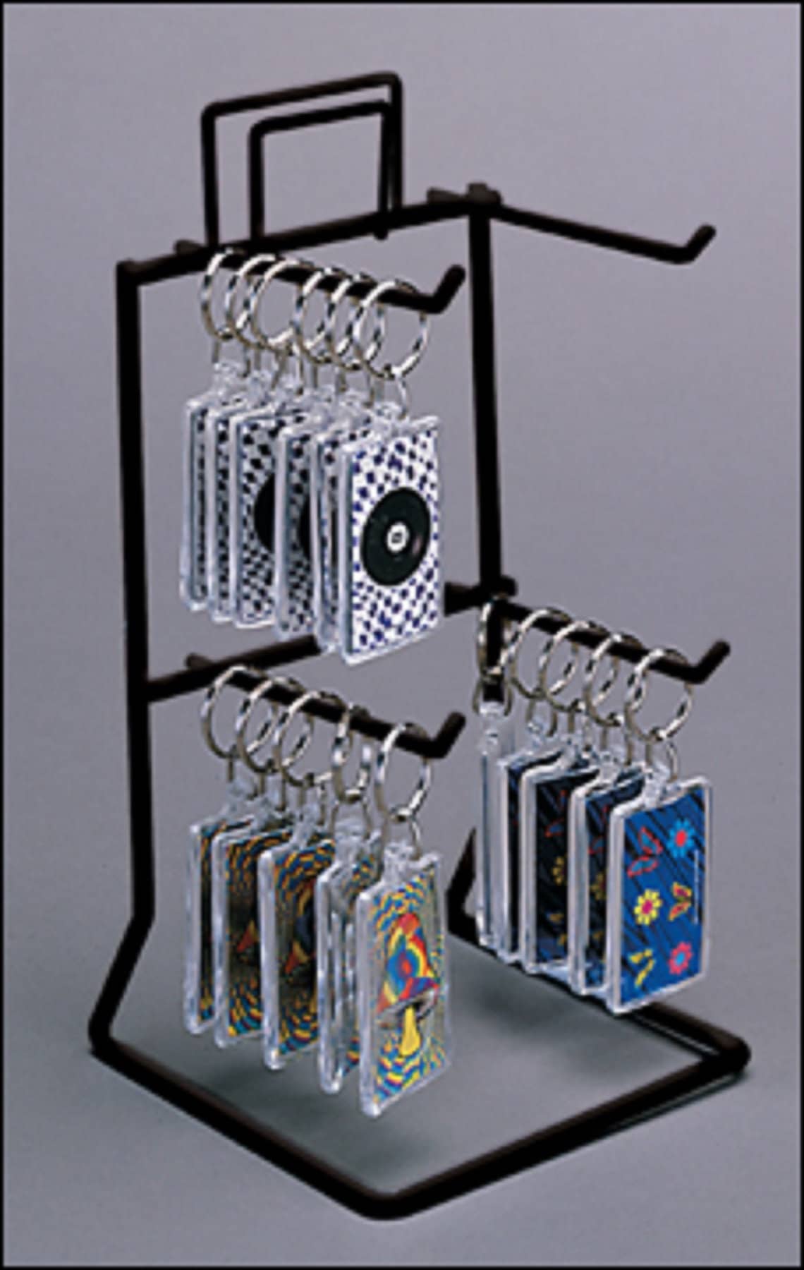 Counter Key Chain & Small Item Display Rack 2 Tier 4 Peg Etsy