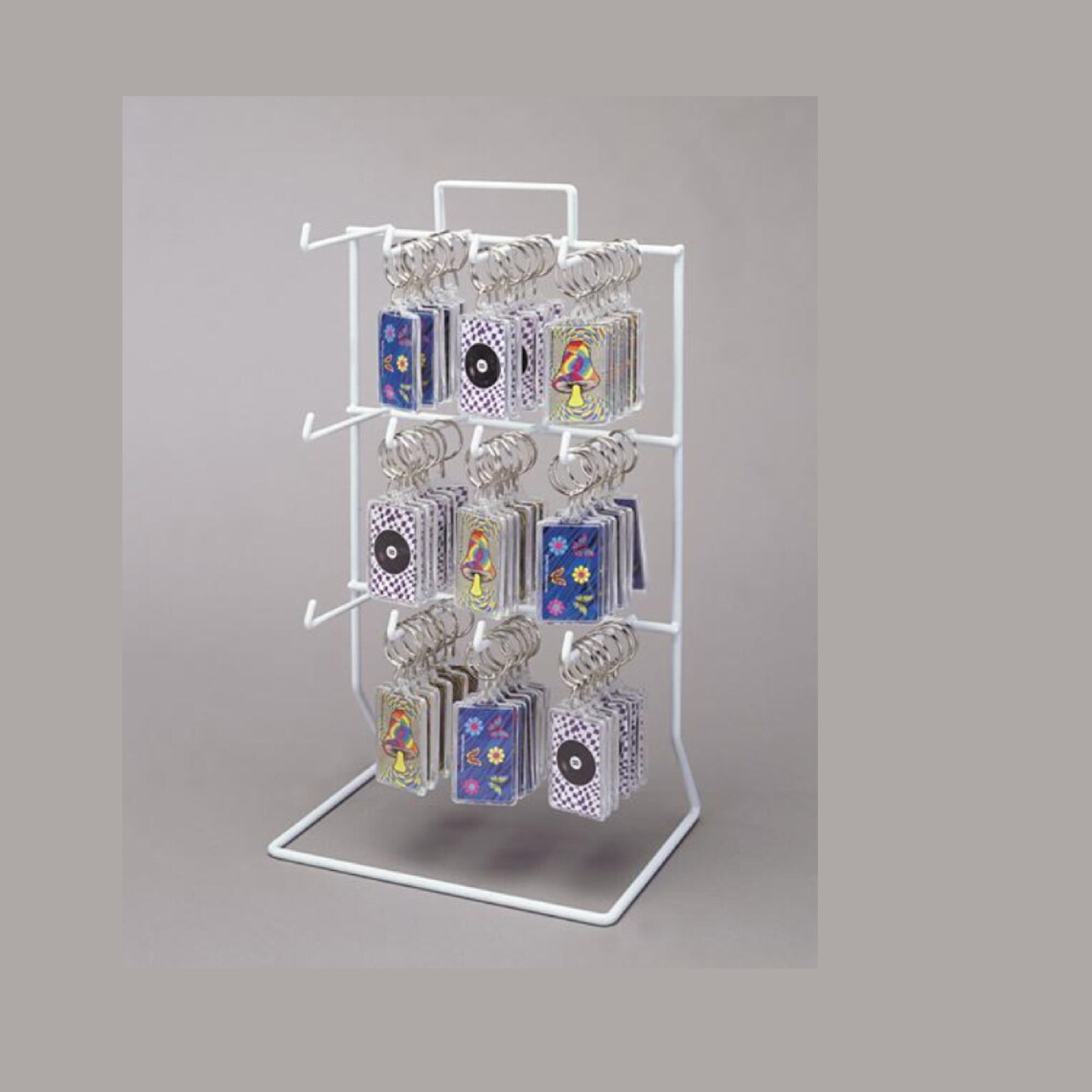 Counter Key Chain & Small Item Display Rack 3 Tier 12 Peg Etsy