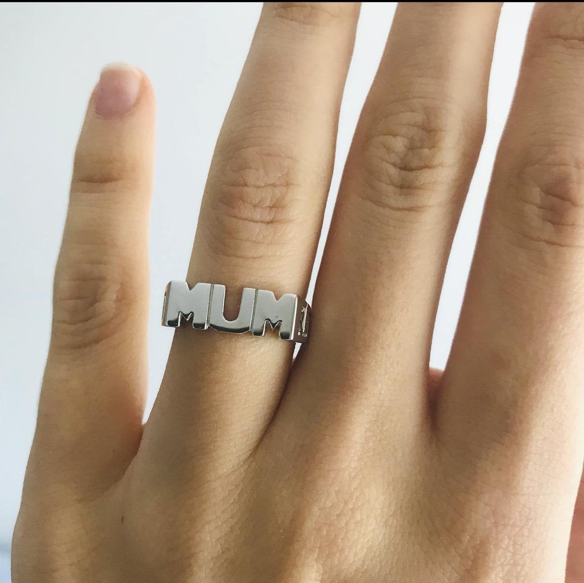 White gold clearance mum ring