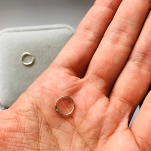 Real Solid 9 carat Gold 1mm Tube hoop earrings, cartilage earrings, huggie hoop earrings