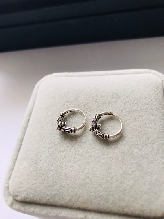 Small Gold Plated Bali Hoop Earrings | Juulry.com