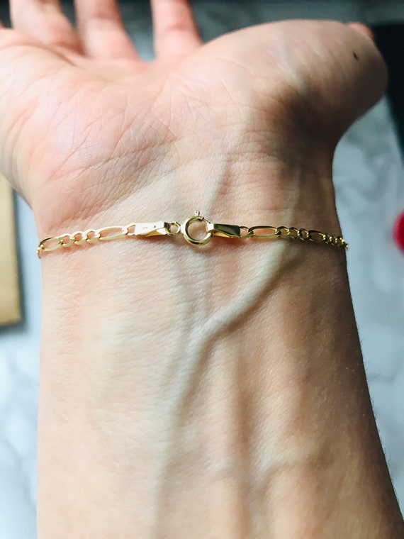 Second Hand 9ct Gold Fancy Figaro Bracelet | RH Jewellers
