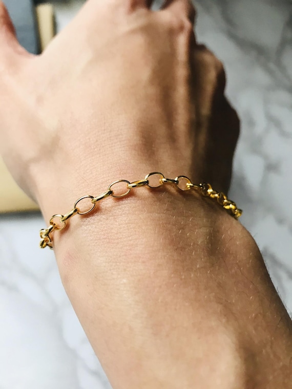 Figaro Belcher Chain Bracelet | 9ct Gold - Gear – Gear Jewellers