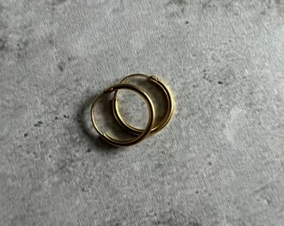 Orecchini A Cerchio Huggie In Argento 925 Placcato Oro 14K | Sfoni | Mini A Goccia | Ipoallergenici In Confezione Regalo