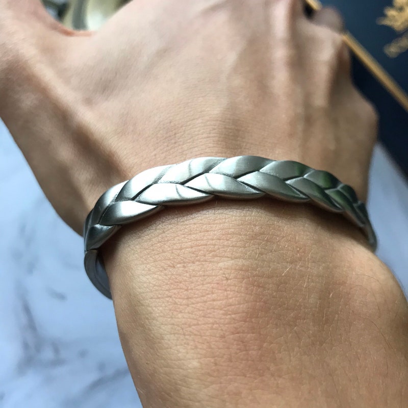 Titanium steel double buckle bracelet