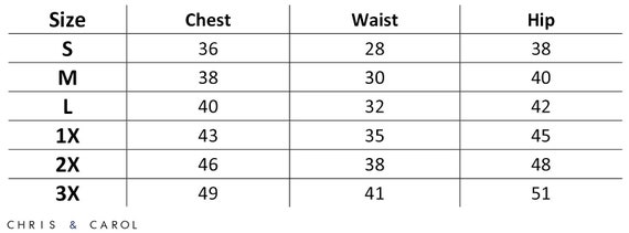 Dg Size Chart