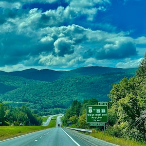 Vermont photography, Green Mountains, Vermont highway and mountains