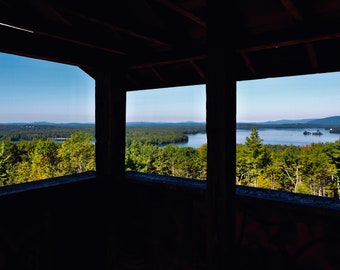 Lake Winnipesaukee Print: Abenaki Tower View, New Hampshire