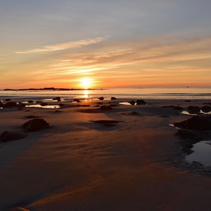 Atlantic sunrise along Wells, Maine
