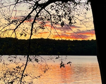 Vermont photography, Sunset at Lake Bomoseen, Vermont