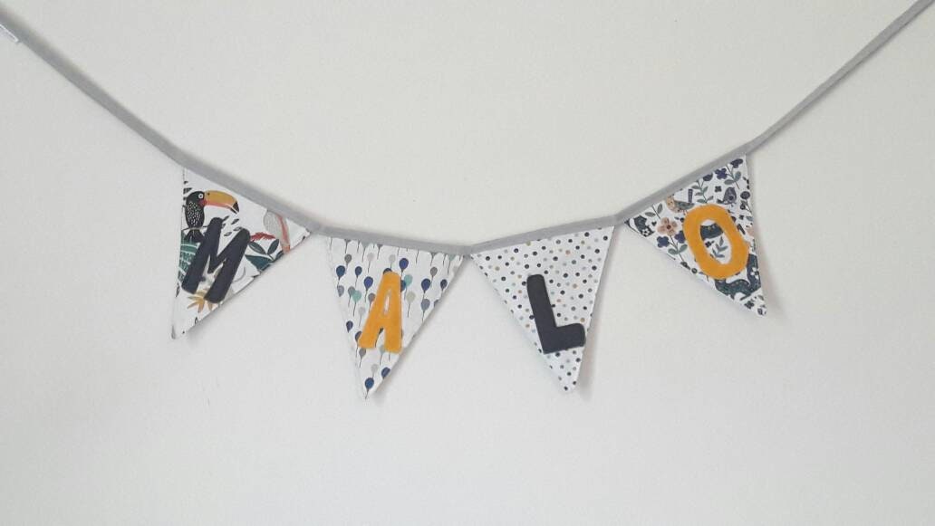 Guirlande Fanion - Lettre à Composer Personnalisable