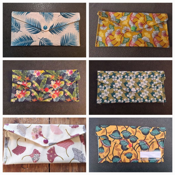 Pochette pour masque - ou serviette de table - les feuilles