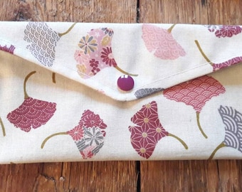 Pochette pour masque - ou serviette de table - Grosses Fleurs