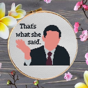 The Office Cross Stitch Pattern, No God No The Office, Michael Scott Cross Stitch, Dwight Schrute Cross Stitch, Instant Download PDF