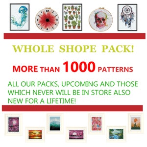 MEGA OFFER LIFETIME, Sale off, all access cross stitch patterns, present and future, Special Bundle pack, Access lifetime, instant download