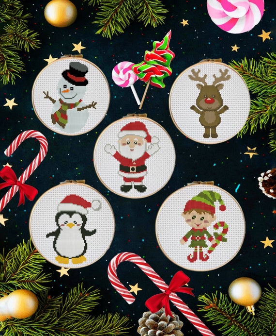 Mini Kits Holiday Cross Stitch Pattern KITS Christmas Etsy