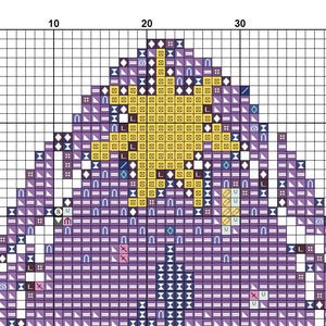 Fantasiprinsessa Silhuett Korsstygnsmönsterpaket, Sagoprinsessa Kollektion Broderi PDF, Handarbete Set med Prinsessor i Målat Glas bild 4