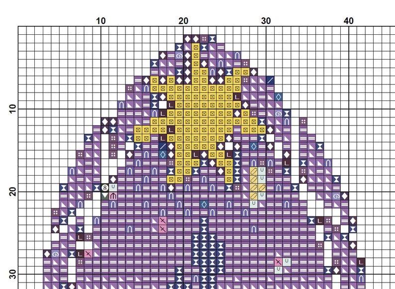 Fantasiprinsessa Silhuett Korsstygnsmönsterpaket, Sagoprinsessa Kollektion Broderi PDF, Handarbete Set med Prinsessor i Målat Glas bild 4