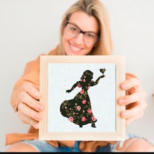 Snow White princess, Castle cross stitch pattern, cartoon embroidery, cartoon cross stitch pattern, 90s cartoons, baby cross stitch, 44