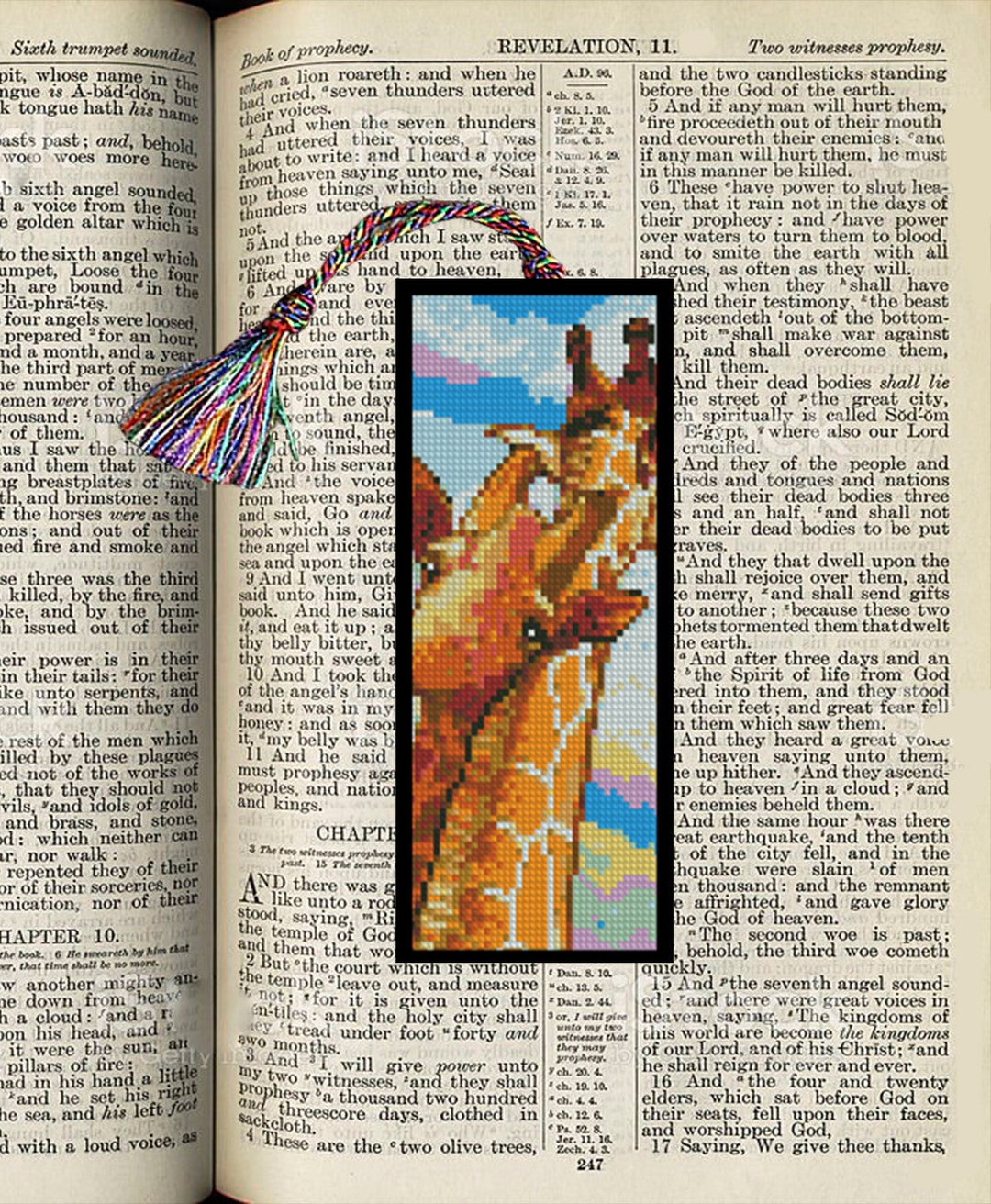 Bookmark Giraffes 243 Cross Stitch Pattern Bookmark Cross Etsy